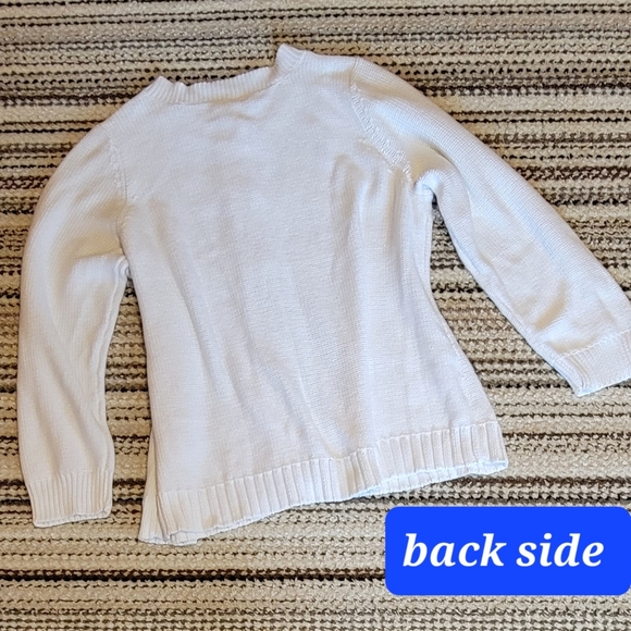 Fashion Bug 3 button bright white soft heavyweight cardigan sweater - Picture 2 of 9